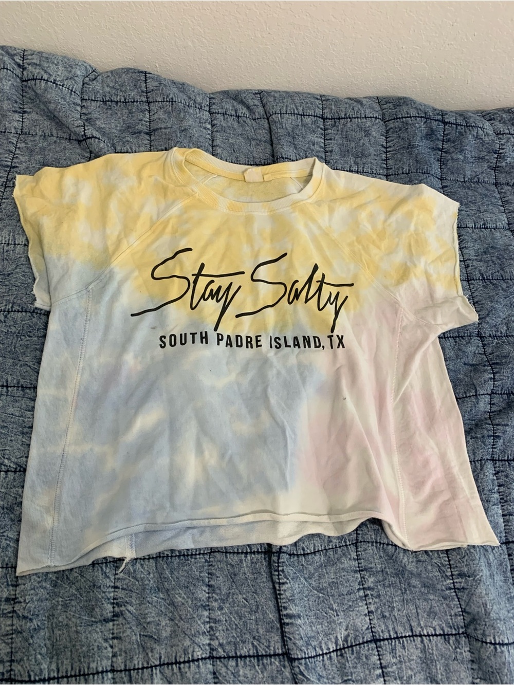 Stay Salty Tie-Dye Tee - Yellow & Pink and jesssica Simpson shirt bundle xl/ M
